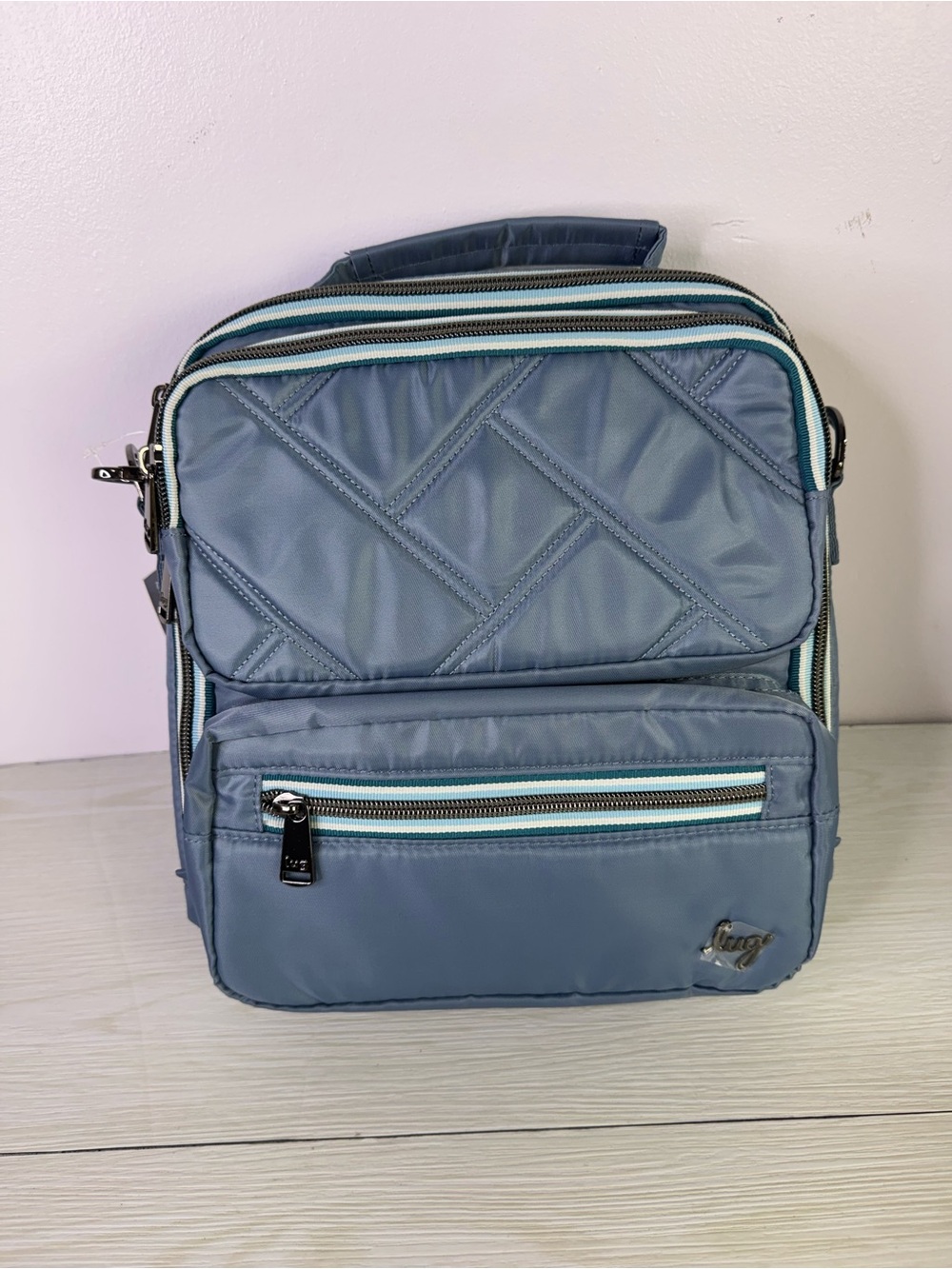 NWT’s Lug Wrangler Crossbody Bag Blue Medium Cargo Built in Wallet NEW